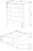 Como Grey Painted 4 Drawer Chest