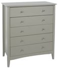 Como Grey Painted 5 Drawer Chest