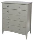 Como Grey Painted 5 Drawer Chest