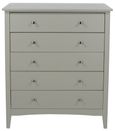 Como Grey Painted 5 Drawer Chest
