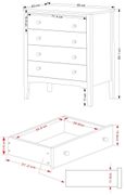 Como White Painted 4 Drawer Chest