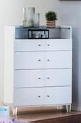 Cristal Grey Marble Italian 4 Drawer Chest