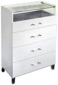 Cristal Grey Marble Italian 4 Drawer Chest