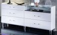 Cristal Grey Marble Italian 6 Drawer Wide Dresser