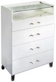 Cristal White Marble Italian 4 Drawer Chest