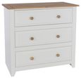 Capri White 3 Drawer Chest