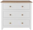 Capri White 3 Drawer Chest