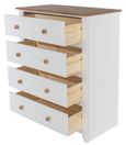 Capri White 4 Drawer Chest