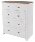 Capri White 4 Drawer Chest
