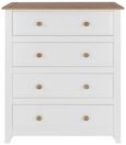 Capri White 4 Drawer Chest