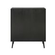 Croxley Chest - 2+3 Drawer - Black and Rattan