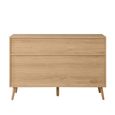 Croxley Wide Chest - 7 Drawer - Oak and Rattan