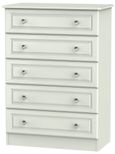 Crystal Cashmere 5 Drawer Chest