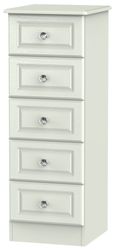 Crystal Cashmere 5 Drawer Narrow Chest