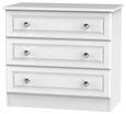 Crystal White 3 Drawer Small Chest