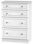 Crystal White 4 Drawer Deep Chest