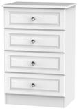 Crystal White 4 Drawer Midi Chest