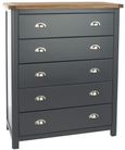 Dunkeld Blue 5 Drawer Chest