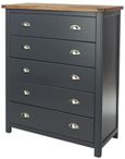 Dunkeld Blue 5 Drawer Chest