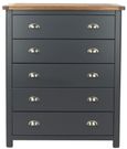 Dunkeld Blue 5 Drawer Chest
