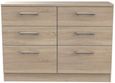 Devon Oak Effect 6 Drawer Midi Chest