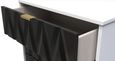 Diamond Black and White 3 Drawer Midi Chest with Gold Hairpin Legs