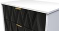 Diamond Black and White 3 Drawer Midi Chest with Gold Hairpin Legs