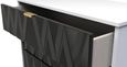 Diamond Black and White 4 Drawer Chest with Gold Hairpin Legs