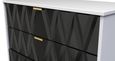 Diamond Black and White 5 Drawer Chest with Gold Hairpin Legs