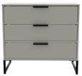 Diego Grey 3 Drawer Small Chest