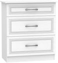 Dorset White 3 Drawer Deep Chest