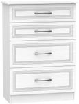 Dorset White 4 Drawer Deep Chest