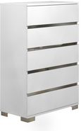 Dream Tall Chest - 5 Drawer - White