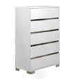 Dream Tall Chest - 5 Drawer - White