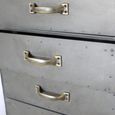 Tallboy Chest - 3 Drawer - Grey Metal - Industrial