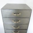 Tallboy Chest - 3 Drawer - Grey Metal - Industrial