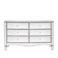 Elysee Wide Chest - 6 Drawer - Mirrored