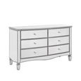 Elysee Wide Chest - 6 Drawer - Mirrored