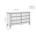 Elysee Wide Chest - 6 Drawer - Mirrored