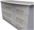 Faye Grey 6 Drawer Midi Chest