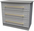 Faye Grey Ash 3 Drawer Small Chest