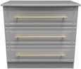 Faye Grey Ash 3 Drawer Small Chest