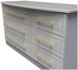 Faye Grey Ash 6 Drawer Midi Dresser
