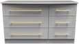 Faye Grey Ash 6 Drawer Midi Dresser