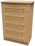 Faye Oak Effect 5 Drawer Chest