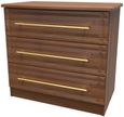 Faye Walnut Effect 3 Drawer Small Chest
