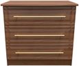 Faye Walnut Effect 3 Drawer Small Chest