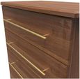Faye Walnut Effect 4 Drawer Chest
