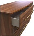 Faye Walnut Effect 6 Drawer Midi Dresser