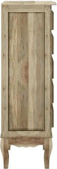 Fleur French Style Grey Narrow Tall Chest - 5 Drawers